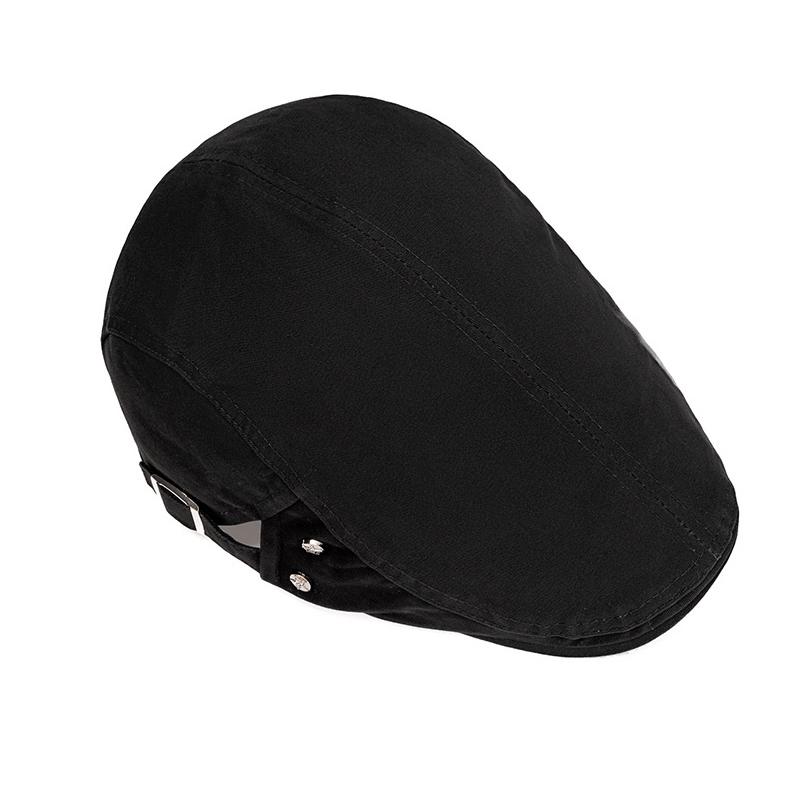 Spring Summer Peaked Cap Men's Letter Embroidered Forward Cap Cotton British Beret Newsboy Cap