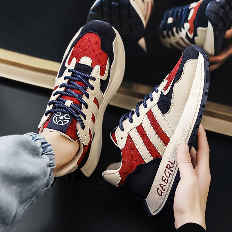 

Толстая подошва папы Форреста Гампа обувь мужской взрыв 2025 новая корейская интернет-знаменитость версия той же повседневной беговой грязеотталкивающей спортивной обуви 39