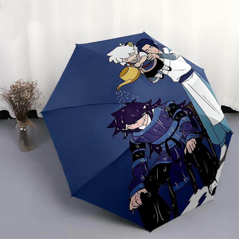 1pc Outdoor Umbrella with Anime Characters, Automatic Opening/Closing, Portable 3-Fold Design, 8-Bone Iron Frame - Perfect Gift for Fans, Travele
