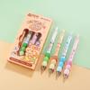 4-Pack Click-Action Neutral Pen with Sponge Grip for Students - Black Ink Press-Type Bouncing Pen