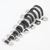 JUIDINTO 1/2/5pcs Rubber Lined P Clip Cable Mounting Wiring Hose Clamp 6-200mm Stainless Steel Cushion Pipe Clamp