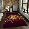 "Manchester United Logo Printed Carpet Red and Yellow Decorative Rug" Suitable for use as an anti-slip for living room bedroom sofas