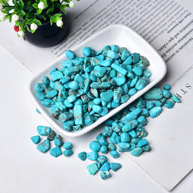 Natural Turquoise Crushed Stone: Decorative Small Particles for Fish Tanks, Flower Pots, and Landscaping