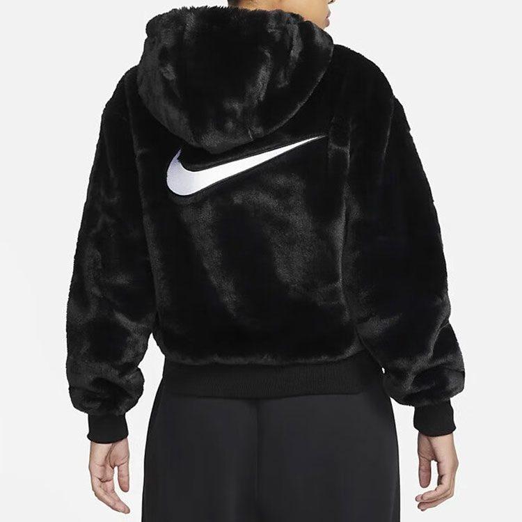 Nike Ropa deportiva esencial Chaqueta de piel sintética Negro/Blanco DD5116-010