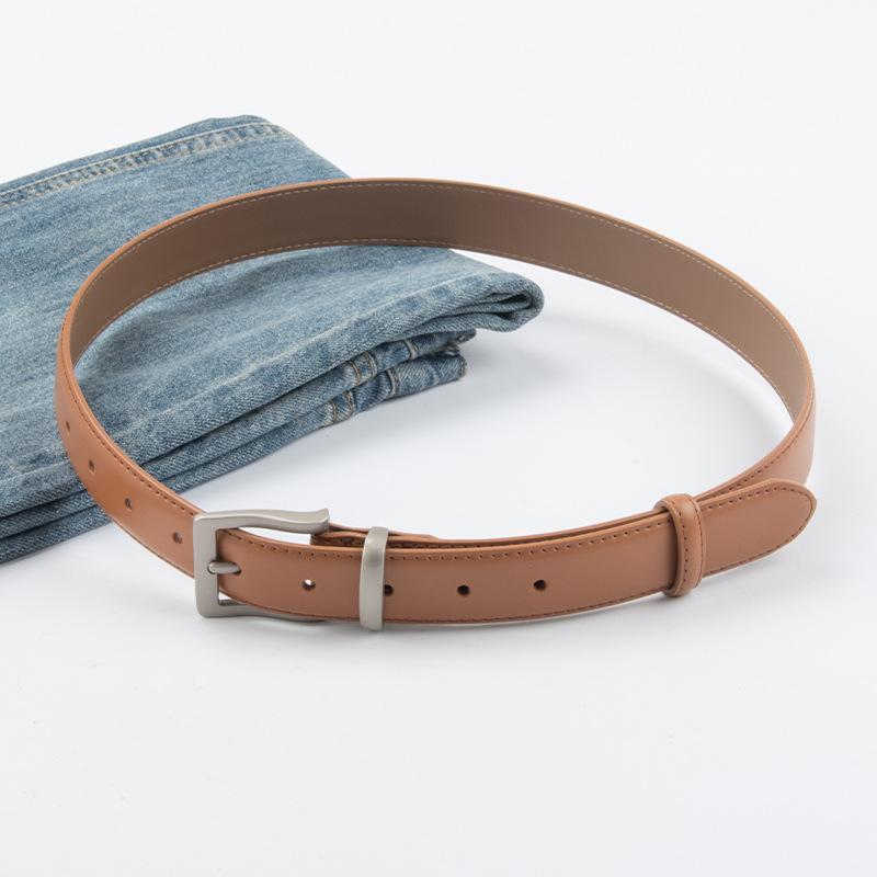 Genuine Leather Belt with Jeans and Trousers for Women Fashion Decorative Belt for Women Simple Versatile Trousers