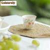 1pc/lot White Porcelain Hand-painted Flowers Teacup Vintage Tea Bowl Water Jug Meditation Cup Jianzhan Tableware Supplies 11ml