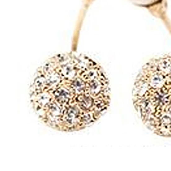 1Pair Ear Studs Faux Pearl Decor Jewelry Alloy Women Front Back Stud Earrings for Birthday Party