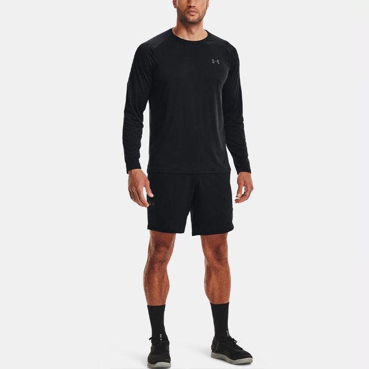 Under Armour Tech Training Sports Long Sleeve T-Shirt Men Tops Black 1328496-001