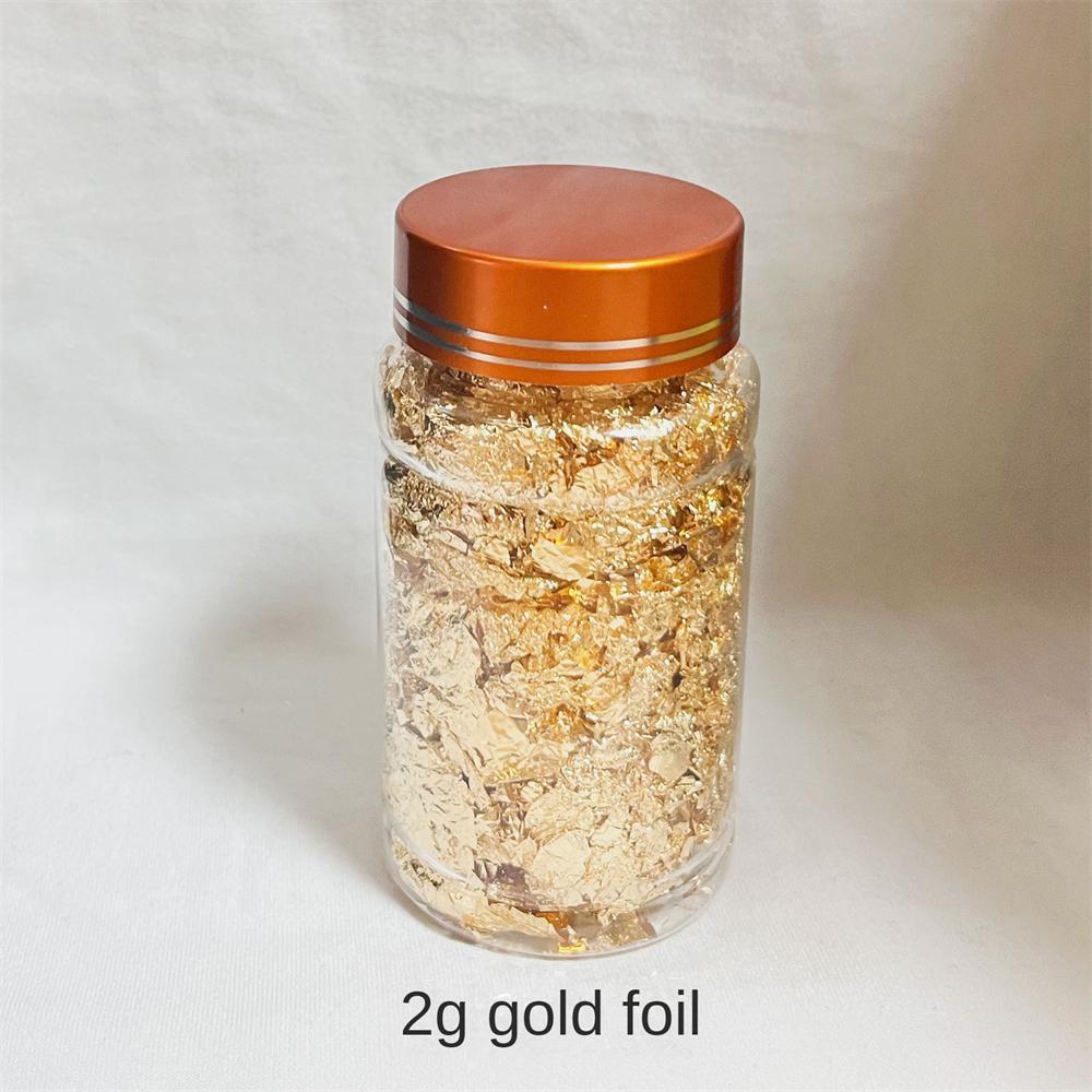 Bottled Gold Leaf Strong Sense Of Decoration Gold Leaf Fragments Broken Rose Gold Gold Flakes For Handicrafts Table Decoration