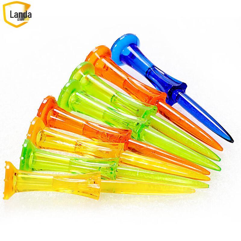 Landar Durable PC Golf Tees with Stop, 83mm, 100-Pack