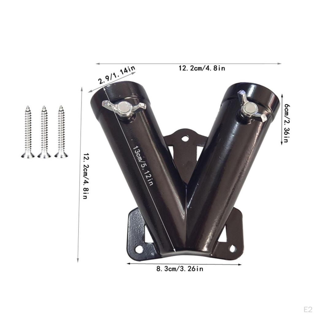 Flag Pole Holder Bracket Aluminum Alloy Stable Sturdy Mounting Bracketm for Gardens,Railing,Porch