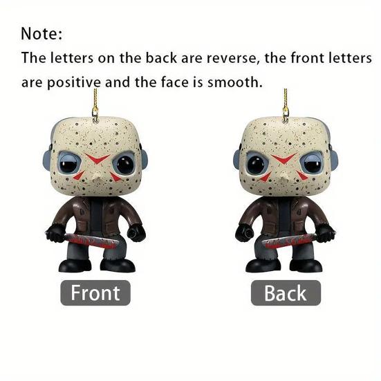 Halloween Car Rear View Mirror Charm Horror Mini Zombie 2D