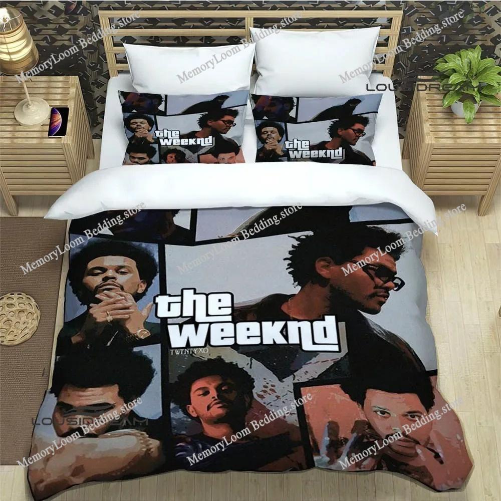 Singer Style Trendy The Weeknd Bedding Set Twin/Full/Queen Size Duvet Cover Pillowcase Soft Bedroom Set Home Textileextile
