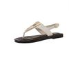 French Metal Toe Herringbone Sandals 2025 Summer New Beach Roman Shoes Comfortable Soft-soled Flat-soled Roman Sandals