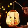 Traditional New Year Lantern Good Luck Handmade Luminous Lantern LED Lighting Decorative Ancient Style Lantern Spring Festival