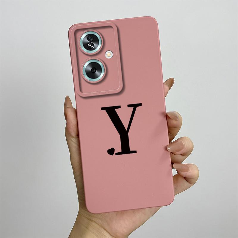 For Oppo A79 Case OPPO A79 5G Phone Case Oppo A79 Cover OPPO CPH2553 Cute Initial Letters Square Silicone Shockproof Back Cover