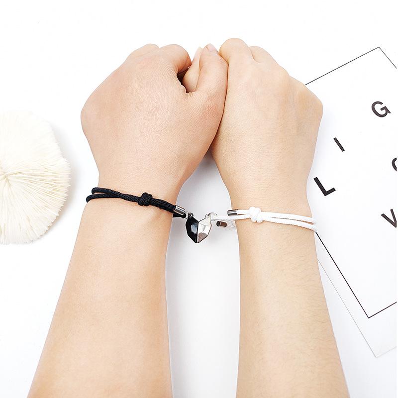 Europäisch-amerikanische Legierung Liebesmagnet Paararmbänder: Herren- und Damen-Handseil-Schmuck