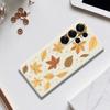 For Samsung Galaxy S25 Ultra Case Maple Leaves Pattern Printing Straight Edge TPU Phone Back Cover