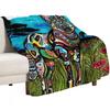 African Wild Dog Throw Blanket Multi Purpose Soft Warm Blanket for Home Travel