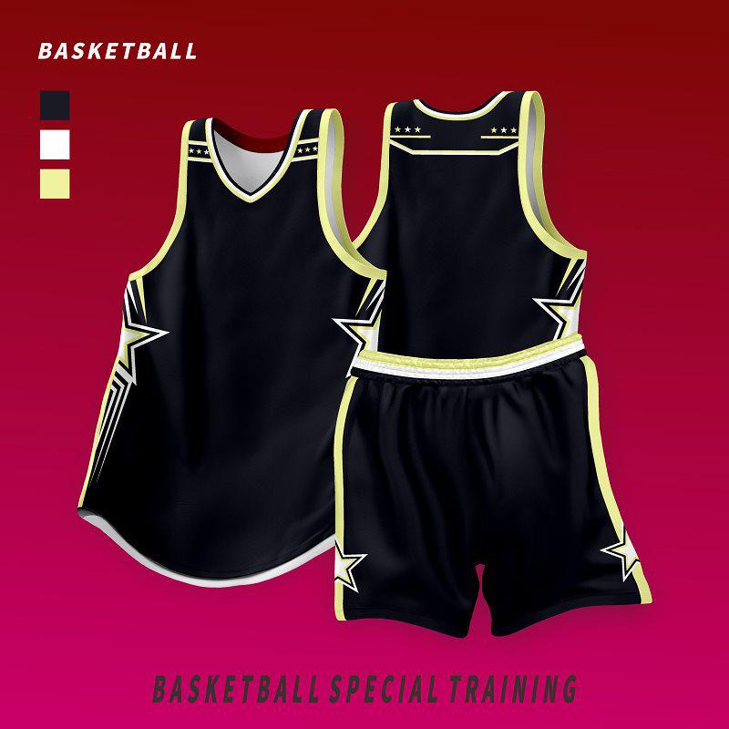 American Color Block Basketball Jersey Set: Moisture-Wicking, Sweat-Absorbent Training Gear for Team Competitions