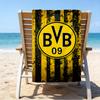Bvb Soccer Ball Design Printed Beach Towel, Super Soft Microfiber, Perfect Gift Birthday, for Pool, Beach, Travel, for Family and Friends