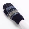 Christmas Cute Jacquard Weave Double Layer Plus Velvet Thicken Wool Knitted Gloves Men Women Winter Outdoor Cycling Warm Mittens