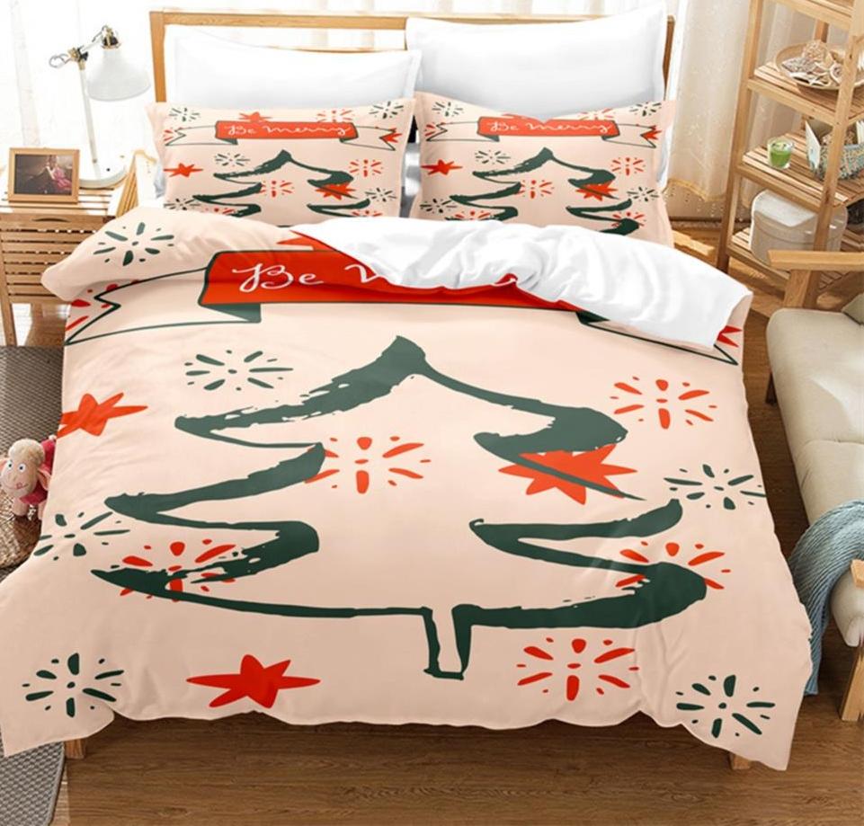 3D Digital Printed Duvet Cover Queen King Size Creative Christmas Bedding Set Fashion Design 3 Piece Set With 2 Pillowcases