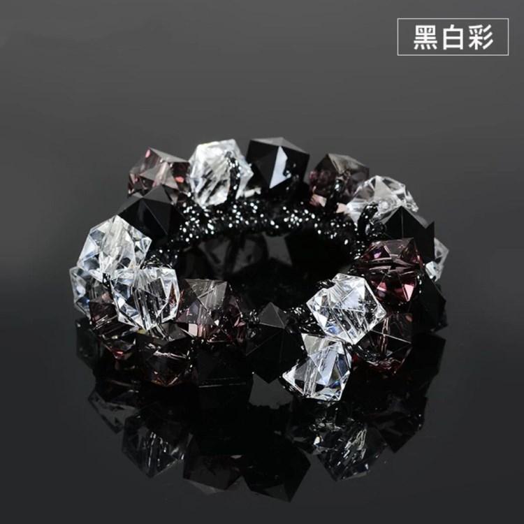 

Хрустальный головной убор Цветок Веревка для волос Элегантная женская прическа Пучок Конский хвост Кольцо для волос Ручная работа Аксессуары для волос для женщин Тиара