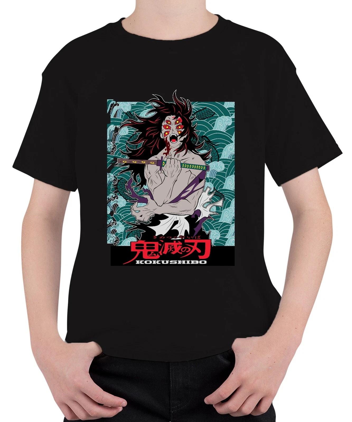 Kokushibo Dämon Schwert sechs Augen Anime Geschenk Halloween Unisex Kinder T-Shi XXXXL