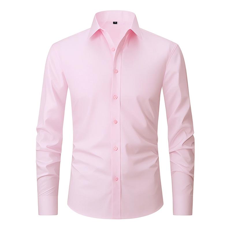 Men's Four-Way Stretch Wrinkle-Resistant Plus Size Shirt