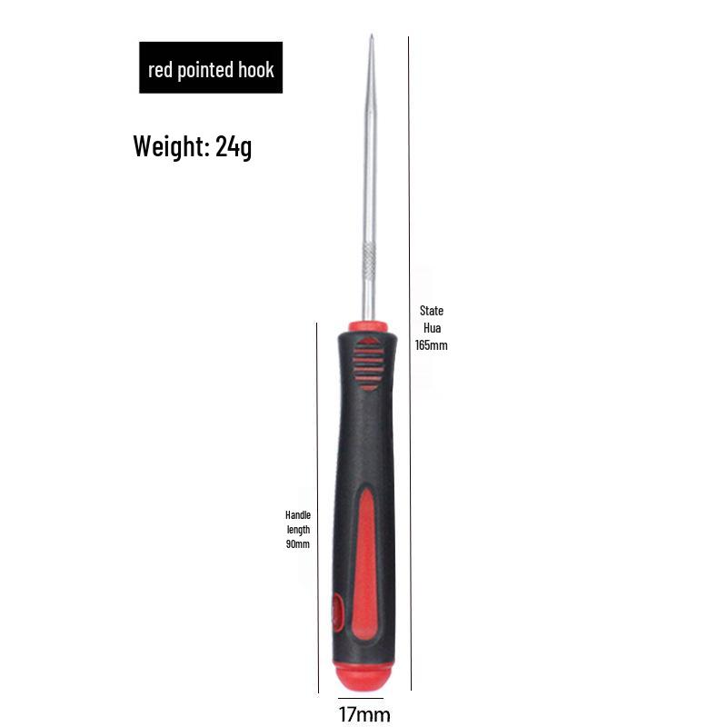 4-Piece Auto Repair Tool Set: Tire Patching, Oil Seal Hook, Screwdriver.
