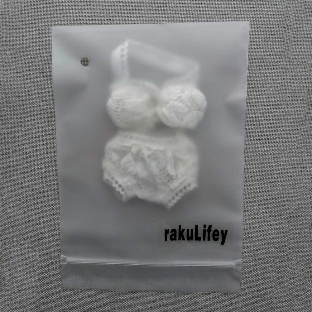Rakulifey 13 Ball-Jointed Doll Lingerie - Doll Bra + Underwear - White - Birthday Gift (13 Doll Lingerie)