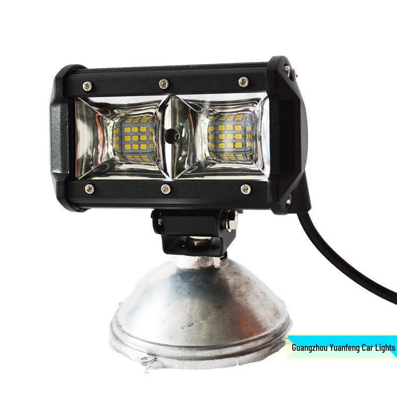 54W Single Row LED Flood Light Bar with Double Holes