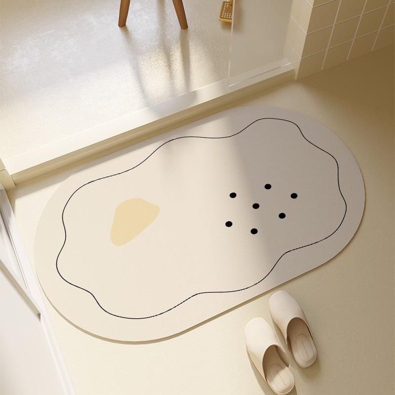 Simple Bathroom Diatom Mud Foot Mat Bathroom Door Mat Toilet Non-Slip Mat Toilet Absorbent Floor Mat