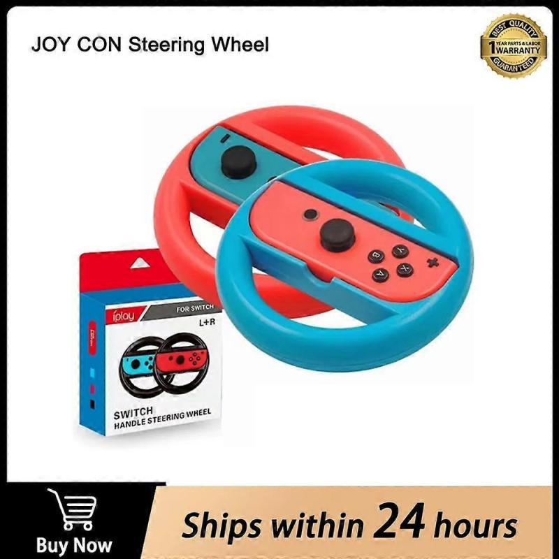 2Pcs Left Right Game Steering Wheel Controller Handle Holder Grip JoyCon Controller Gamepad For Nintendo Switch OLED Accessories