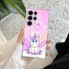 Cute Unicorn Cartoon Rainbow Phone Case S25Ultra For Samsung Galaxy S25 S24 S23 S21 Ultra S20 FE S22 Plus A35 A55 5G Clear Cover