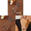 Vintage Geometric Alloy Ruby Ring And Bracelet Set For Women With Rhinestone Embellishments