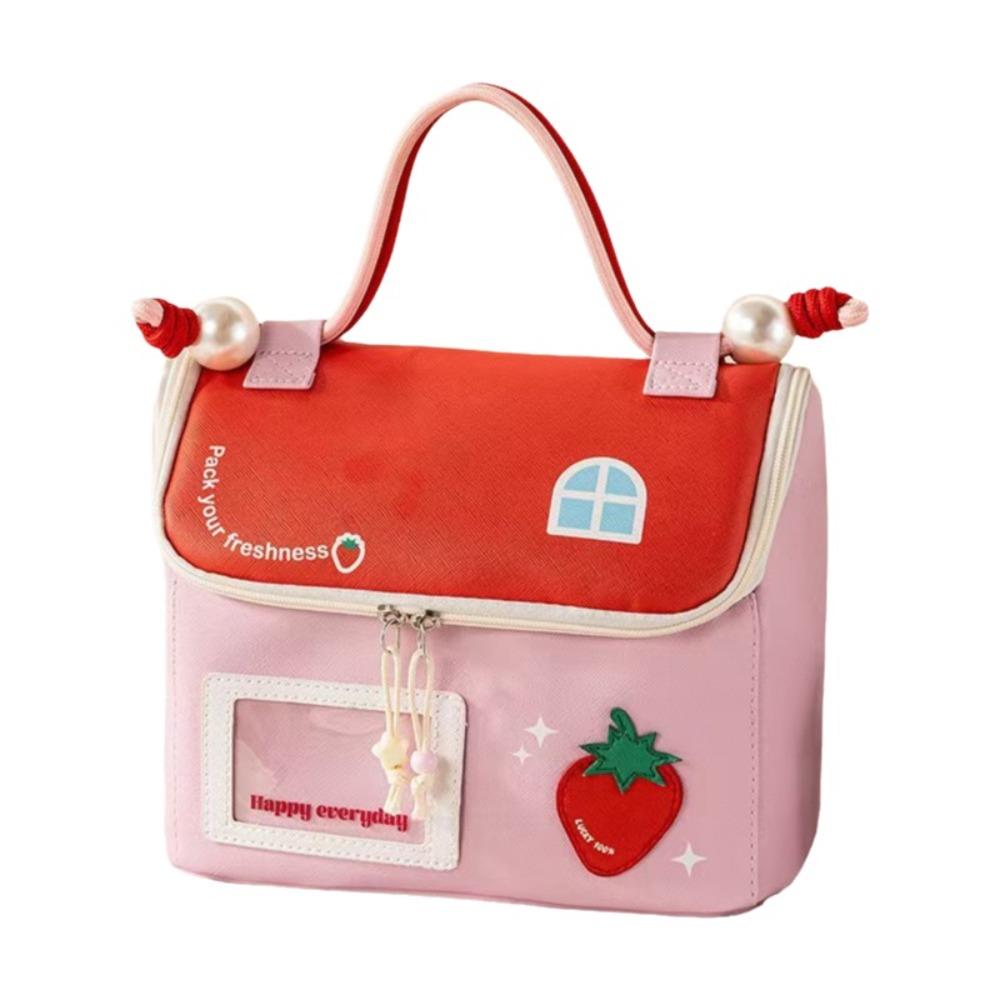 Large Capacity House Shape Cosmetic Bag Portable Cosmetics Handbag Cartoon Toiletry Pouch  Travel