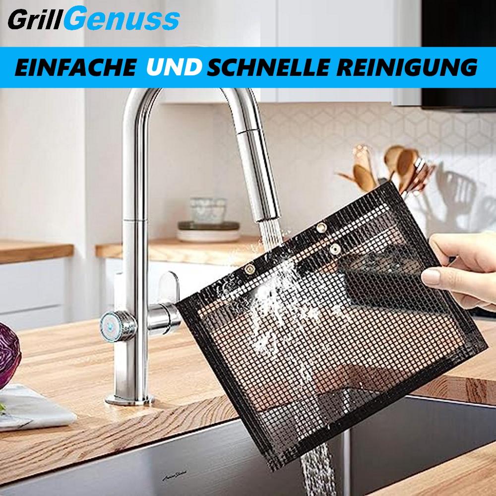 GRILLGENUSS Grill Bag BBQ Grill Bag Grill Basket Grill Grid Heat-resistant 2-pack