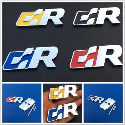 Autocolant 3D din metal pentru mașină, emblemă, autocolant pentru Volk + swa + gen R Racing V + W Sagitar Touareg SR GR Accesorii