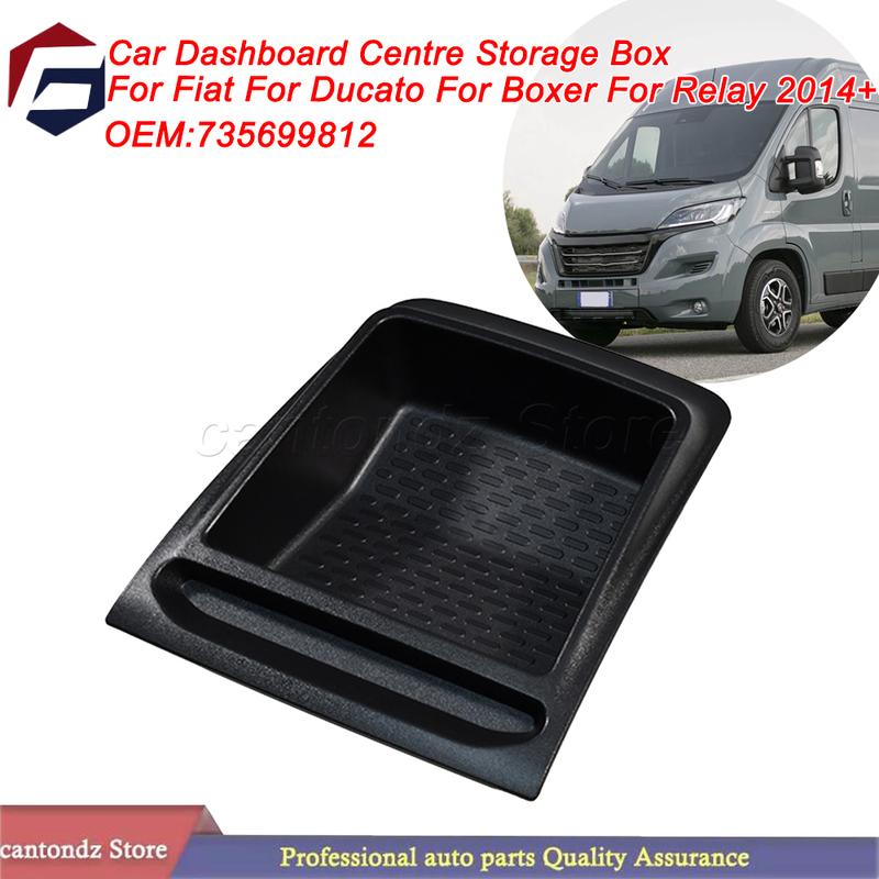 Car Centre Dashboard Storage Box Holder Tray Organizer For Fiat For Ducato 735699812 For Boxer For Relay 2014+ Black