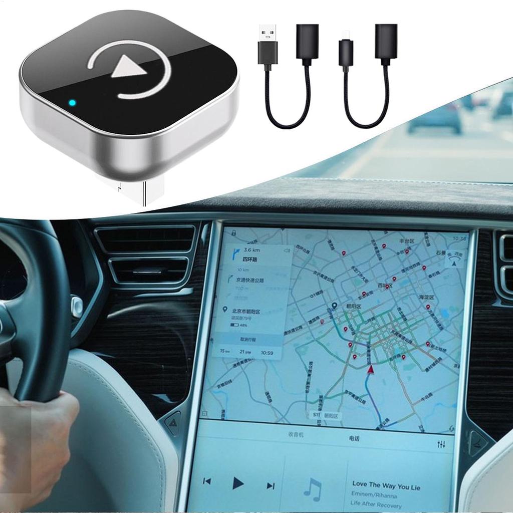 Wireless Car Screen Adapter Wired to Wireless Car Screen USB Adapter Electronics Plug-And-Play Compact Accessories for Calling
