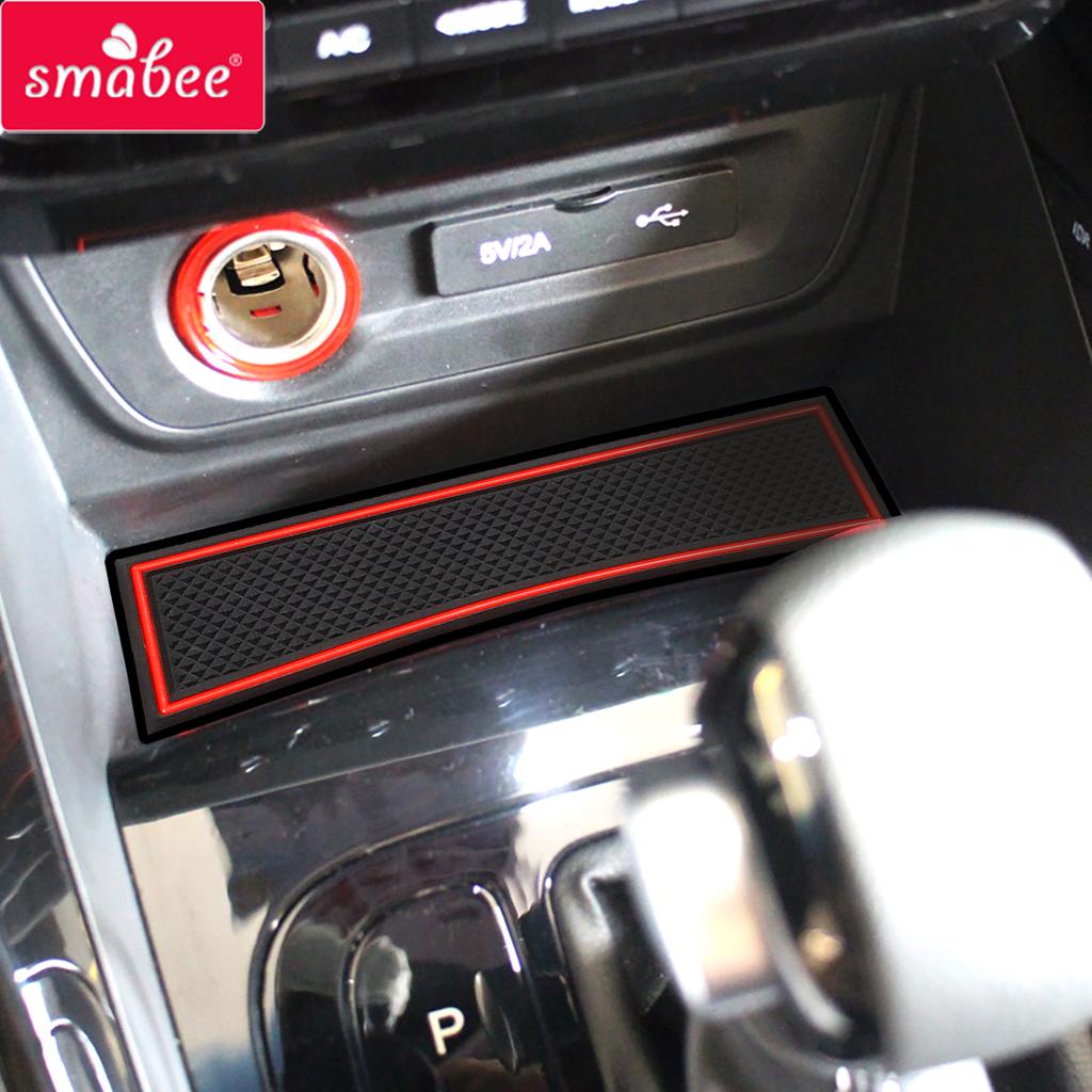 Smabee Car Gate Slot Cup Mat for Chevrolet Captiva 2019 - 2024 Anti-Slip Door Groove Pad Interior Accessories Non-Slip Coaster