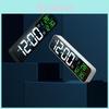 Digital Wall Clock With Lcd Screen And Humidity Sensor For Living Room And Workspace