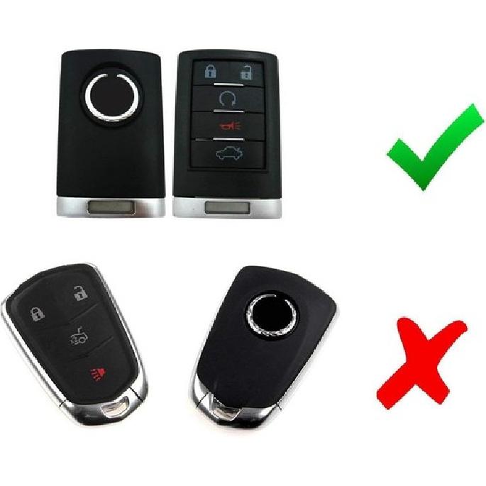 Exact Fit Gloss Metallic Red Smart Remote Key Fob Shell Compatible with ATS CTS