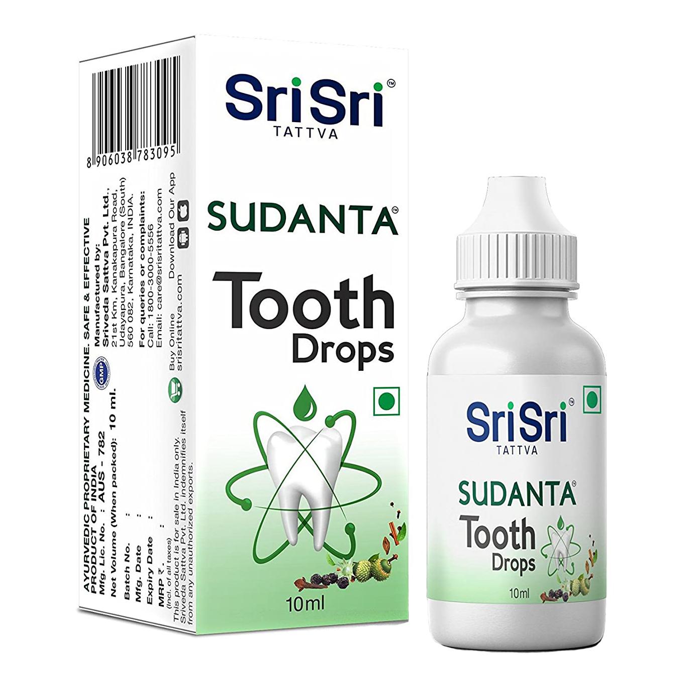 Зубные капли Суданта (10 мл), Sudanta Tooth Drops,  Sri Sri Tattva
