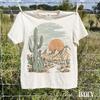 Southwest Desert Cactus Graphic Tee, Western Mountain Landscape Shirt, Rustic Nature Adventure Top, Comfort Colors® Desert Gift Tee