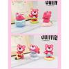 Cute Strawberry Bear Dessert Beach Party Butt Bear Toy Model Twist Egg Figurine
