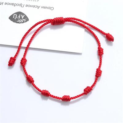 Red String Bracelets 7 Knots String Bracelet  Luck Red Friendship Bracelet