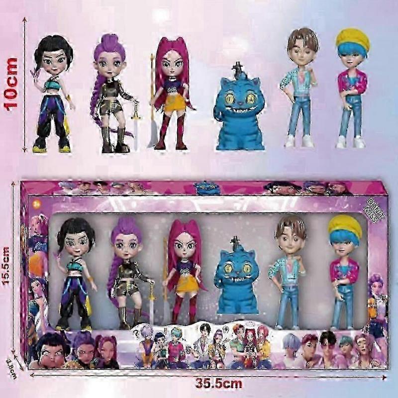 Kpop HUNTR/X Demon Hunters Series Rumi Mira Zoey Anime Action Figure Vinyl Doll Collectible Model 6 Inch